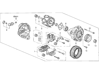 Honda 06311-P0G-505RM Alternayor Assembly (Reman)