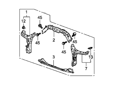 Honda 60400-SXS-A00ZZ Bulkhead, Front
