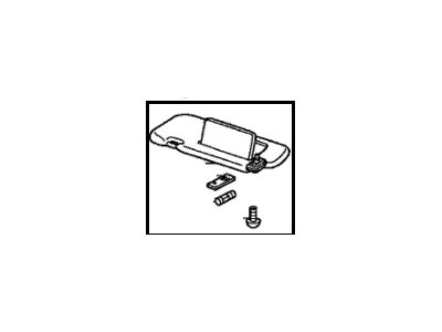 Honda 83280-SWA-A91ZA Sunvisor Assembly, Driver Side (Pale Quartz) (Mirror)