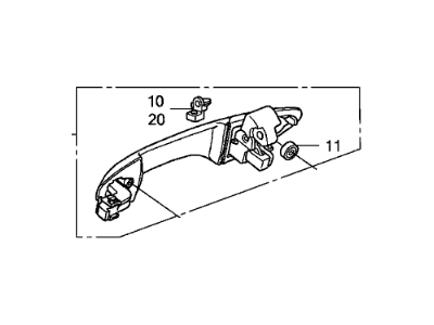 Honda 72180-SWA-T01 Handle Assembly, Driver Side Door (Outer)