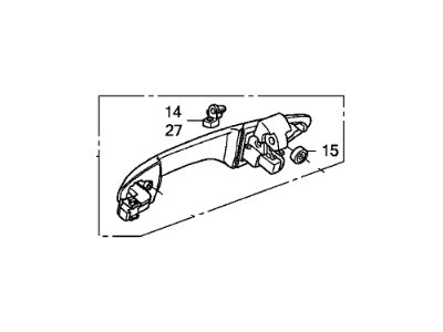 Honda 72140-SWA-A11ZA Handle Assembly, Passenger Side Door (Outer) (Royal Blue Pearl)