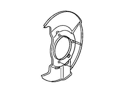 Honda 45256-S9V-A00 Splash Guard, Left Front Brake (16")