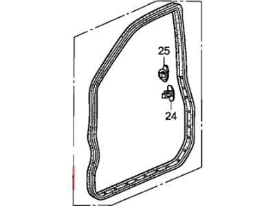 Honda 72310-S9V-A01 Weatherstrip, R. FR. Door