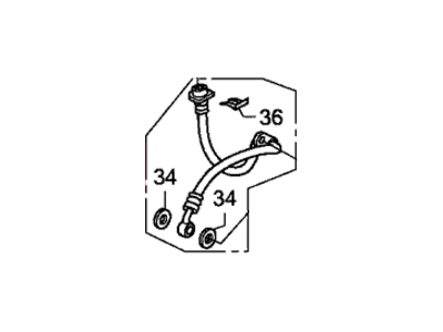 Honda 01465-SNA-A02 Hose Set, Left Front Brake