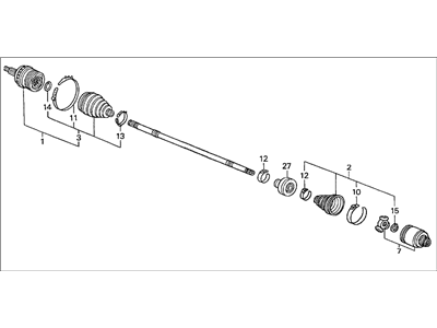 Honda 44305-S9A-N00 Driveshaft Assembly, Passenger Side
