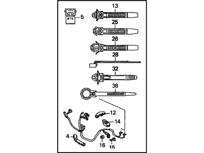 Honda 32111-PPA-A01 Sub-Wire, Starter