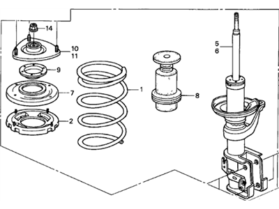 Honda 51602-S9A-A08 Shock Absorber Assembly, Left Front