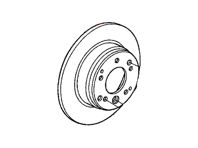 Honda 42510-S9A-E50 Disk, Rear Brake Drum In