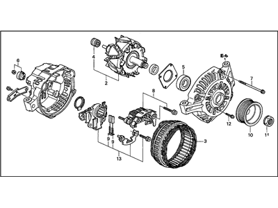 Honda 06311-PND-505RM Alternator Assembly (Reman)