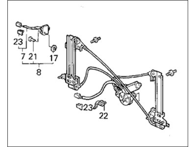 Honda 85820-SR2-003 Regulator Assembly, Rear Windshield