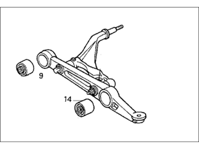 Honda 51360-SR3-020 Arm Assembly, Left Front (Lower)