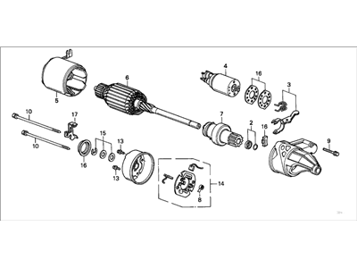 Honda 31200-P06-L04 Motor Assembly, Starter