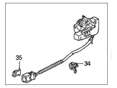 Honda 72115-SR2-J11 Actuator, Right Front Door Lock