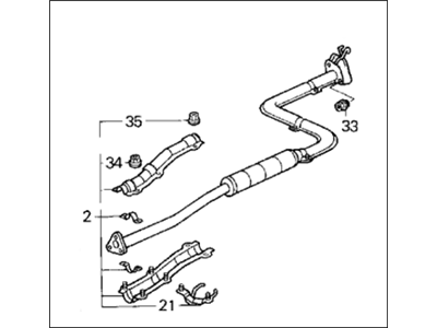 Honda 18220-SR2-A22 Pipe B, Exhuast