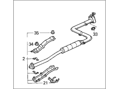 Honda 18220-SR2-306 Pipe B, Exhuast