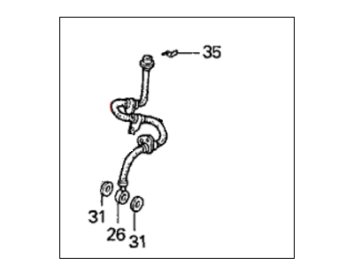 Honda 01465-SR3-020 Hose Set, Left Front Brake