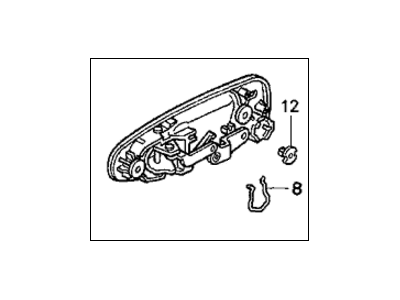 Honda 72140-SR3-J02YB Handle Assembly, Passenger Side (Outer) (Cypress Green Pearl)