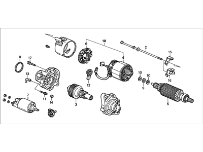 Honda 31200-P01-015 Starter Motor Assembly