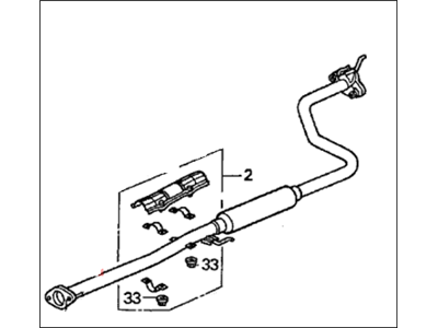 Honda 18220-SR2-305 Pipe B, Exhuast