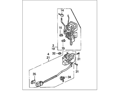 Honda 72150-SR2-A21 Lock Assembly, Left Front Power Door