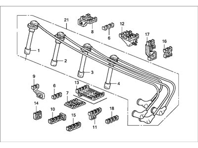 Honda 32722-P01-000 Wire, Ignition