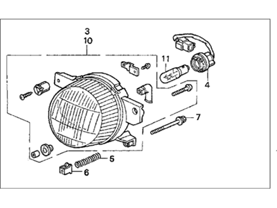 Honda 33900-SR2-A01 Light Assembly, Right Front Accessory