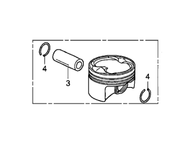 Honda 13030-RL5-A00 Piston Set (Over Size) (0.25)