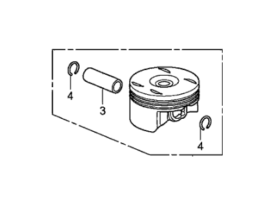 Honda 13020-R1A-A00 Piston Set (Os 0.25)