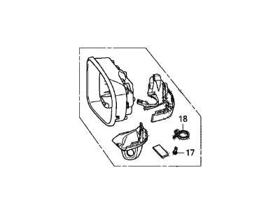 Honda 76255-TR4-C01 Housing Set, L.