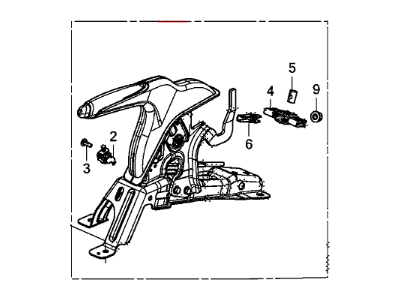 Honda 47105-TR0-A01ZC Lever Assy., Parking Brake *NH609L* (SILVER)