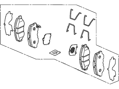 Honda 45022-T2F-A01 Set Pad Front (Ad57