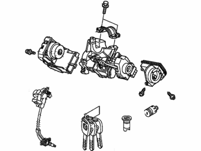 Honda 06350-TE0-A11 Cylinder Set, Key