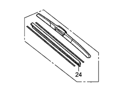 Honda 76630-TE0-A01 Blade, Windshield Wiper (475MM)