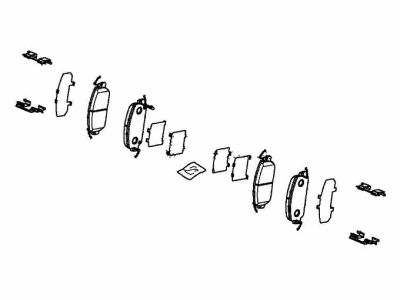 Honda 45022-TRT-A00 Pad Set, Front
