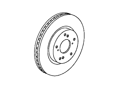 Acura 45251-TR7-A00 Disk, Front Brake (16", 25T)