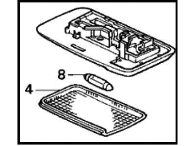 Honda 34250-SK7-013ZK Light Assembly, Interior (Mild Beige) (Imasen)