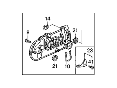 Honda 72180-SL9-003ZP Handle Assembly, Left Front (Outer) (Heather Mist Metallic)