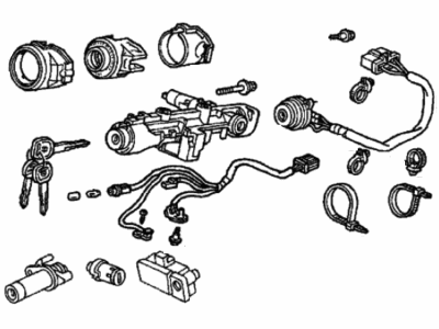 Honda 06350-SX0-A01ZB Cylinder Set, Key *NH178L* (Service) (EXCEL CHARCOAL)