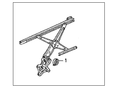 Honda 72711-SX0-003 Regulator, Right Rear Door Power