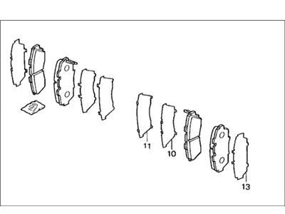 Honda 45022-SM5-525 Pad Set, Front