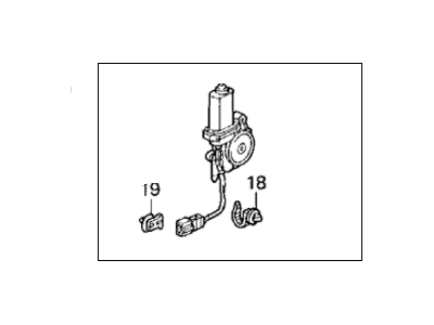 Honda 72215-SX0-A01 Motor Assembly, Passenger Side Window