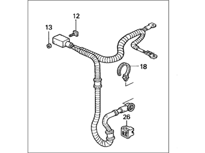 Honda 32410-SX0-A00 Cable Assembly, Starter