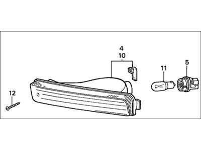 Honda 33350-SM5-A01 Light Assy., L. FR. Turn (Stanley)