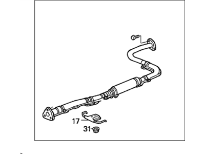 Honda 18220-SM5-A04 Pipe B, Exhuast