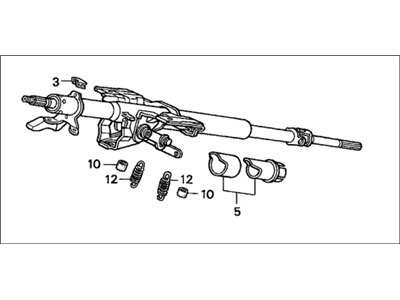 Honda 53200-SM5-A03 Column Assembly, Steering (Driver Side)