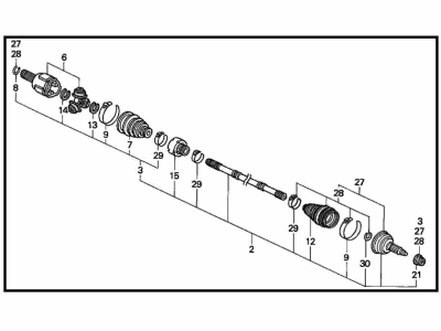 Honda 44011-SM4-A71 Driveshaft Set, Driver Side