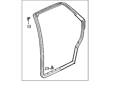 Honda 72850-SM4-013 Weatherstrip, L. RR. Door