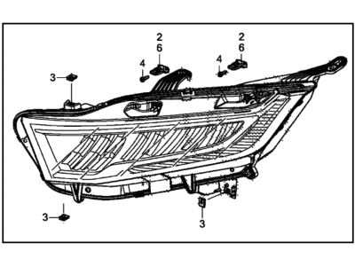 Honda 33100-THR-A31 W-Headlight Assembly-, Passenger Side