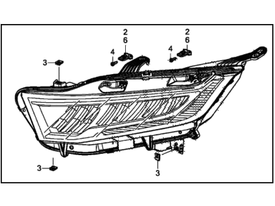 Honda 33150-THR-A31 W-Headlight Assembly-, Driver Side