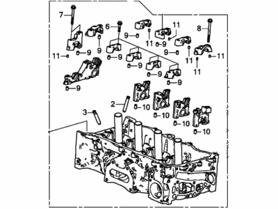 Honda 12100-6C1-A00 Cylinder Head Assembly